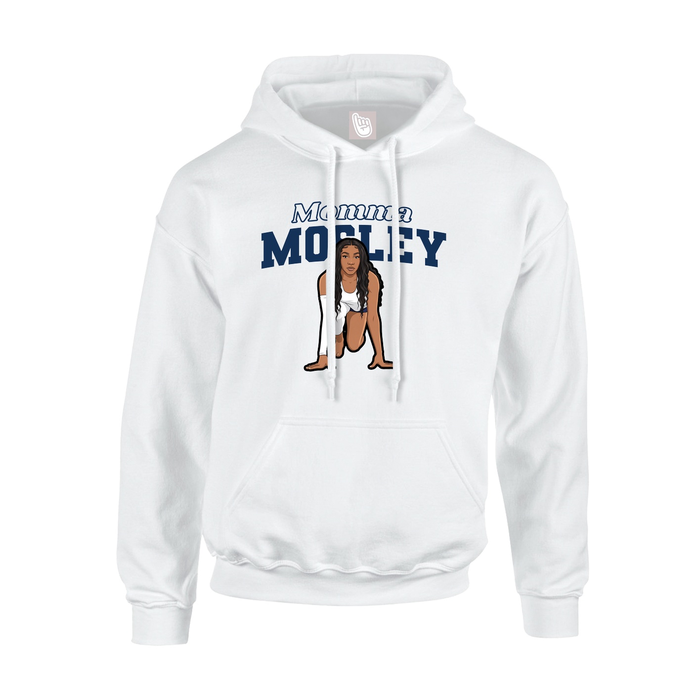 Hoodie — Mothers Day Block in White