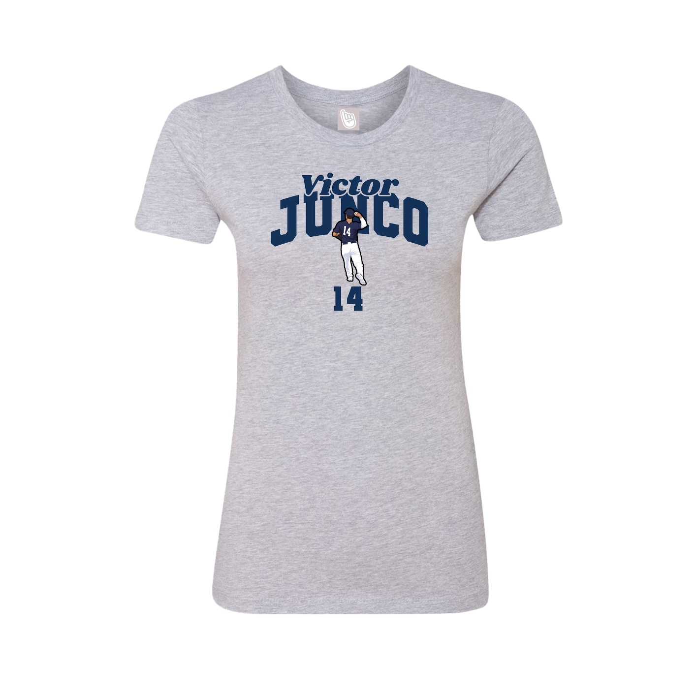Fitted Women's Tee — Signature Arch in Grey