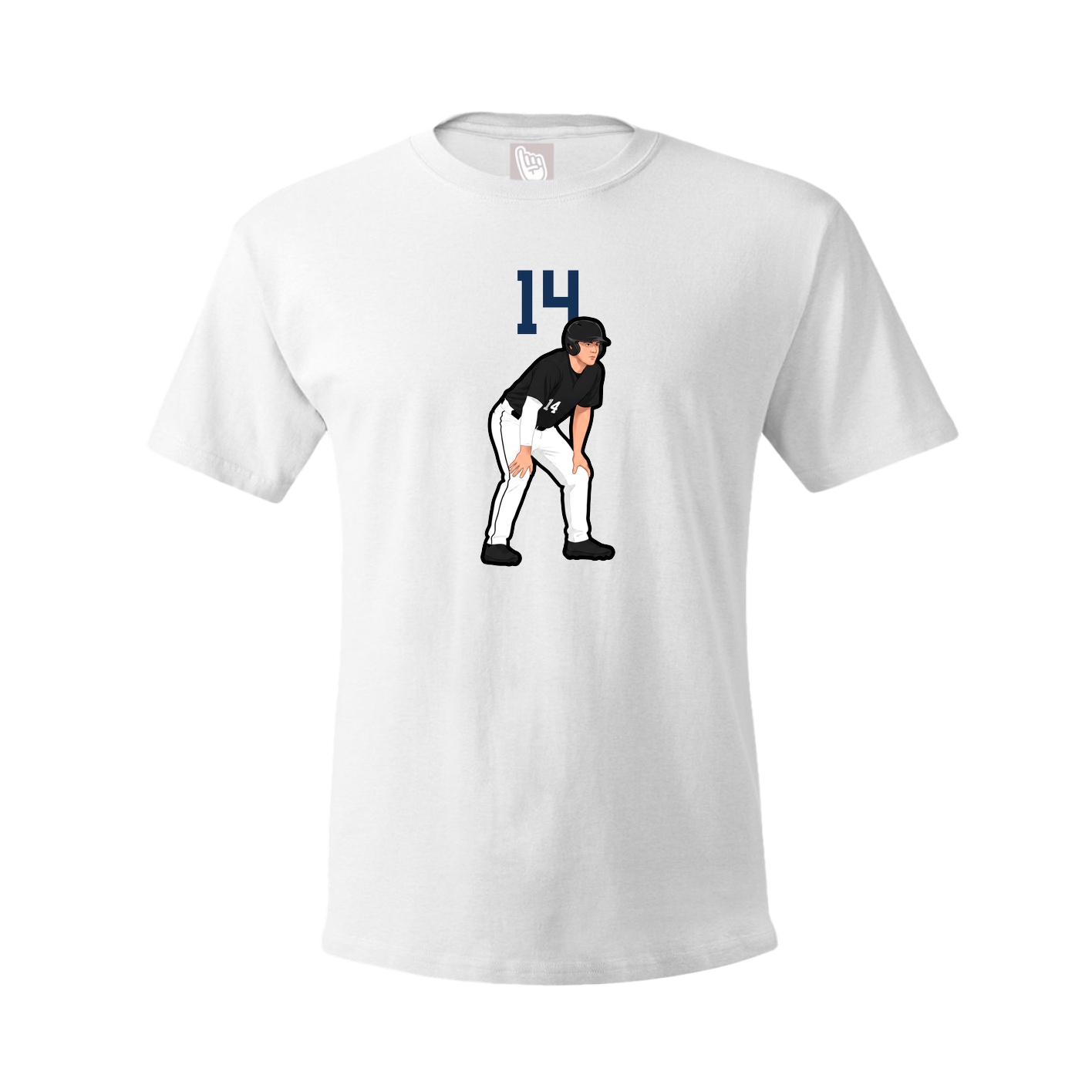 Youth Tee — Number Top in White