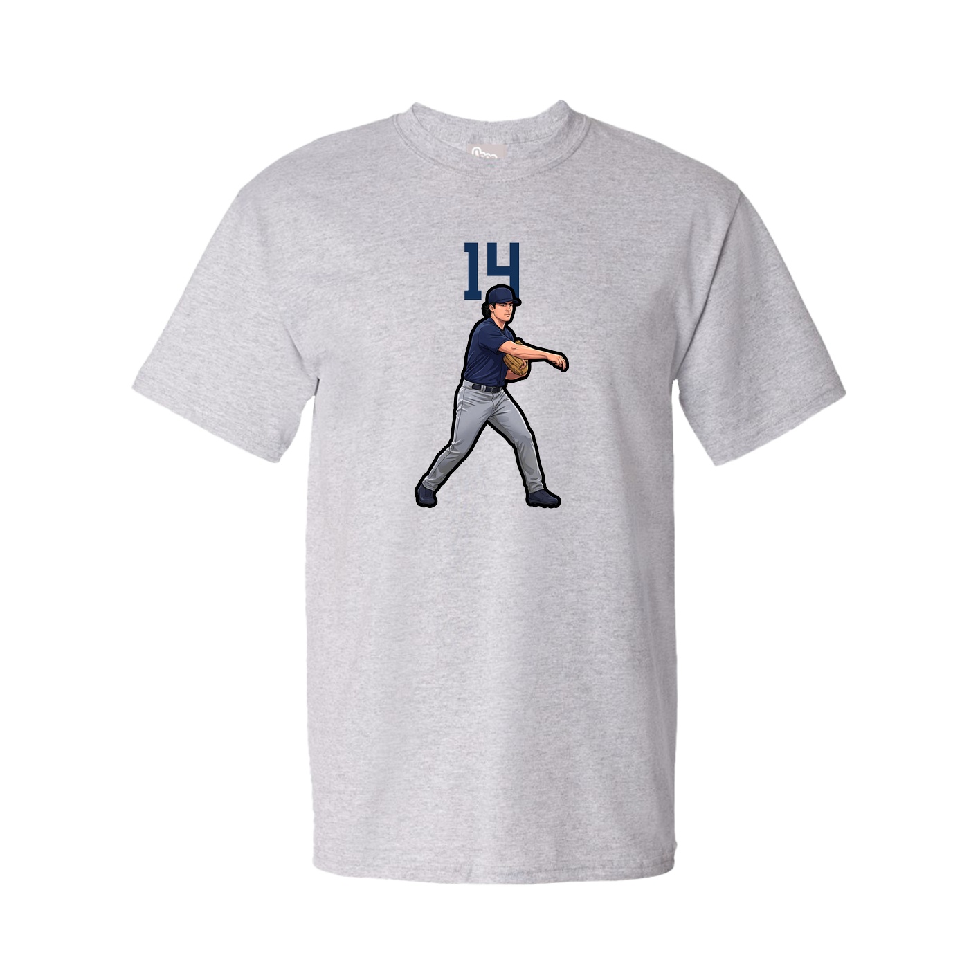 Youth Tee — Number Top in Grey