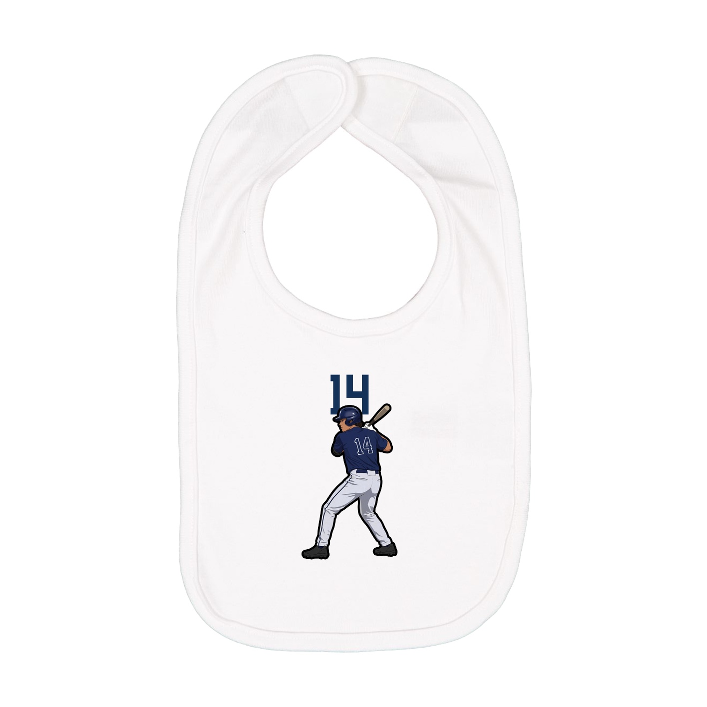 Infant Bib — Number Top in White