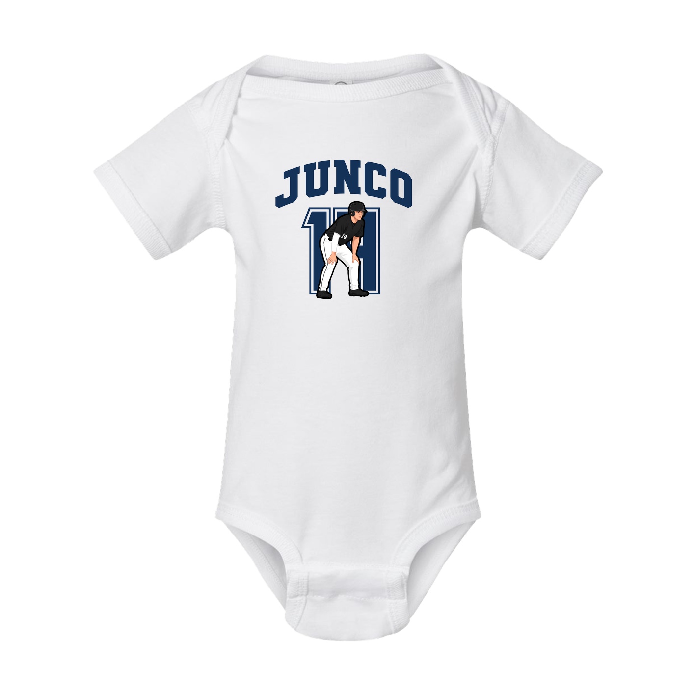 Baby Onesie — Number in White