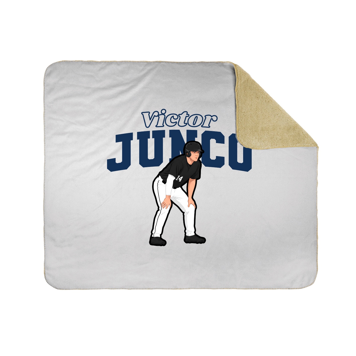 Throw Blanket — Name Arch in White