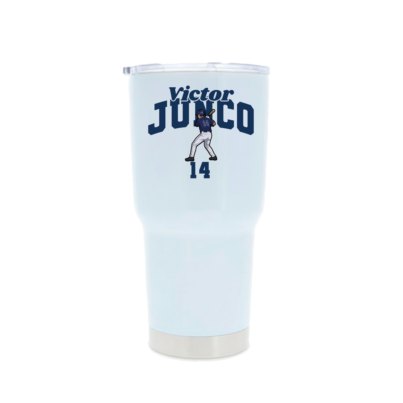 30oz Stainless Steel Tumbler — Signature Arch in White