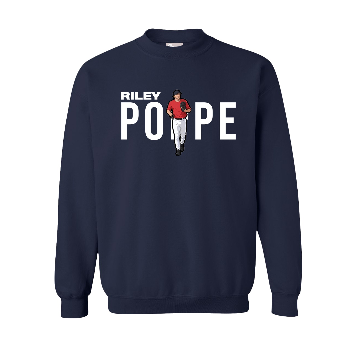 Fleece Crew — Player Name in Navy