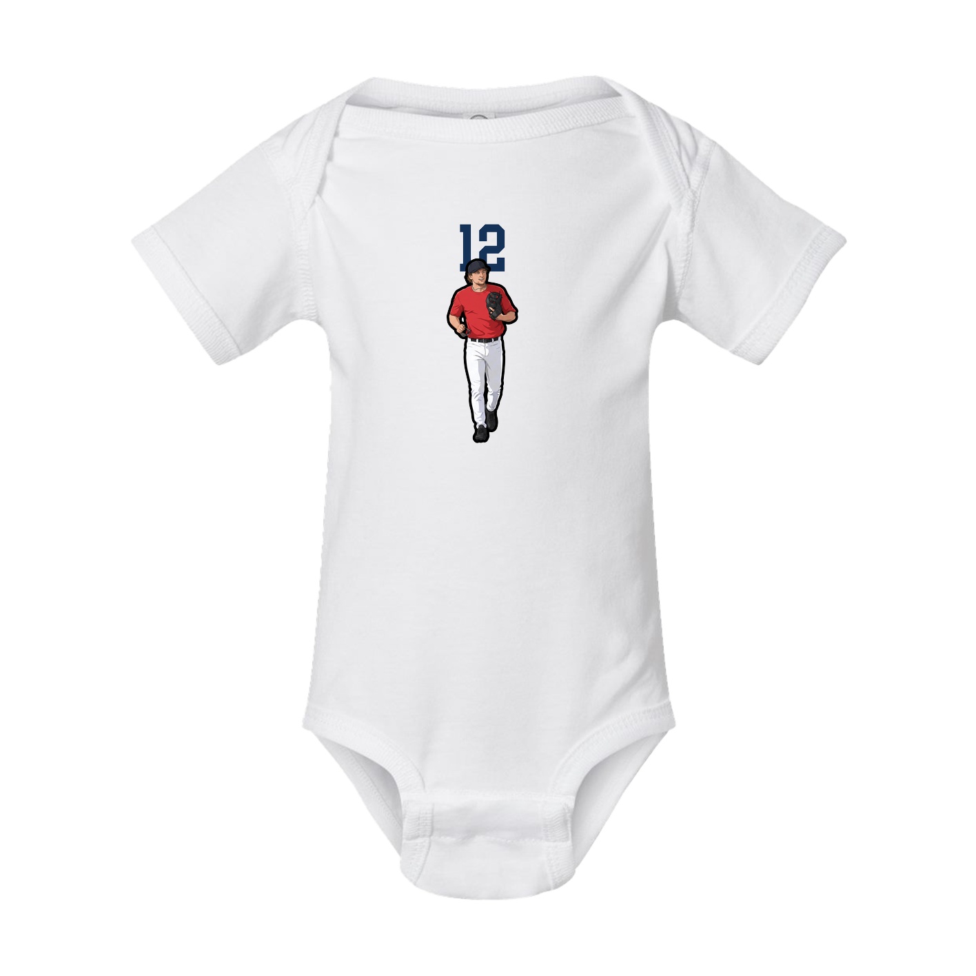 Baby Onesie — Number Top in White