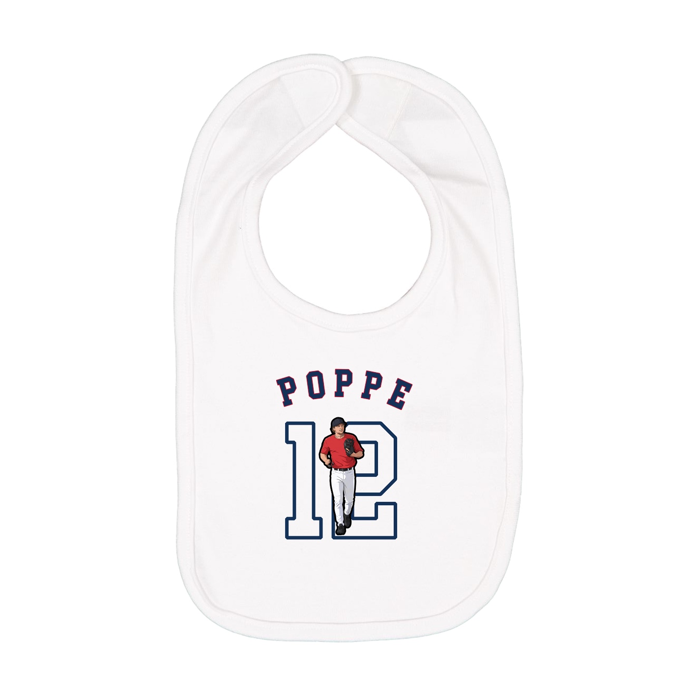 Infant Bib — Shirsey Arch in White