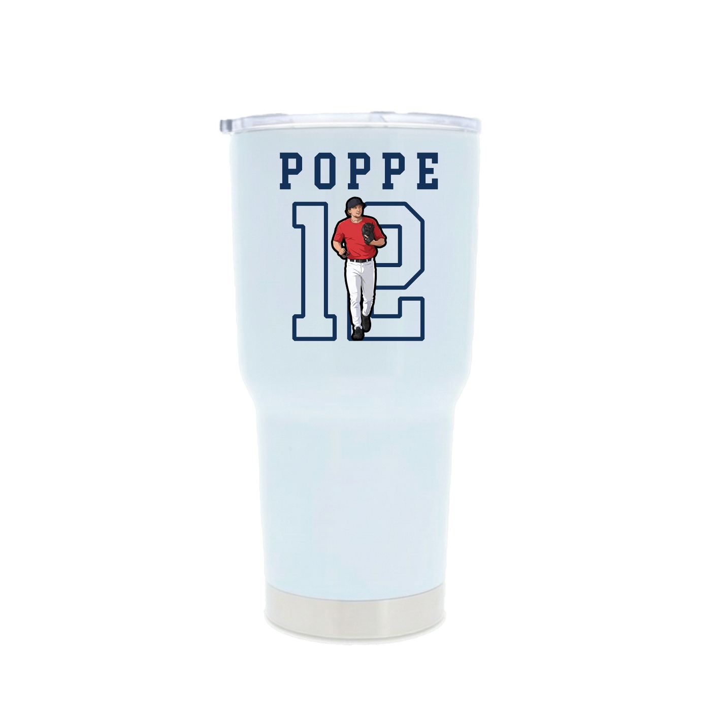30oz Stainless Steel Tumbler — Shirsey in White