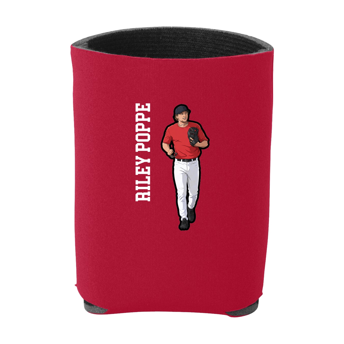 Can Holder — Name Vertical in Red
