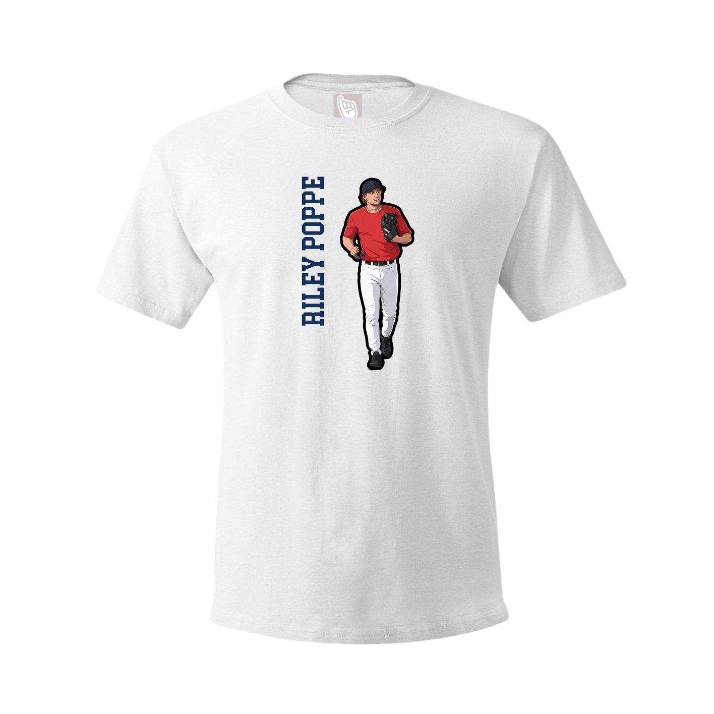 Tee — Name Vertical in White