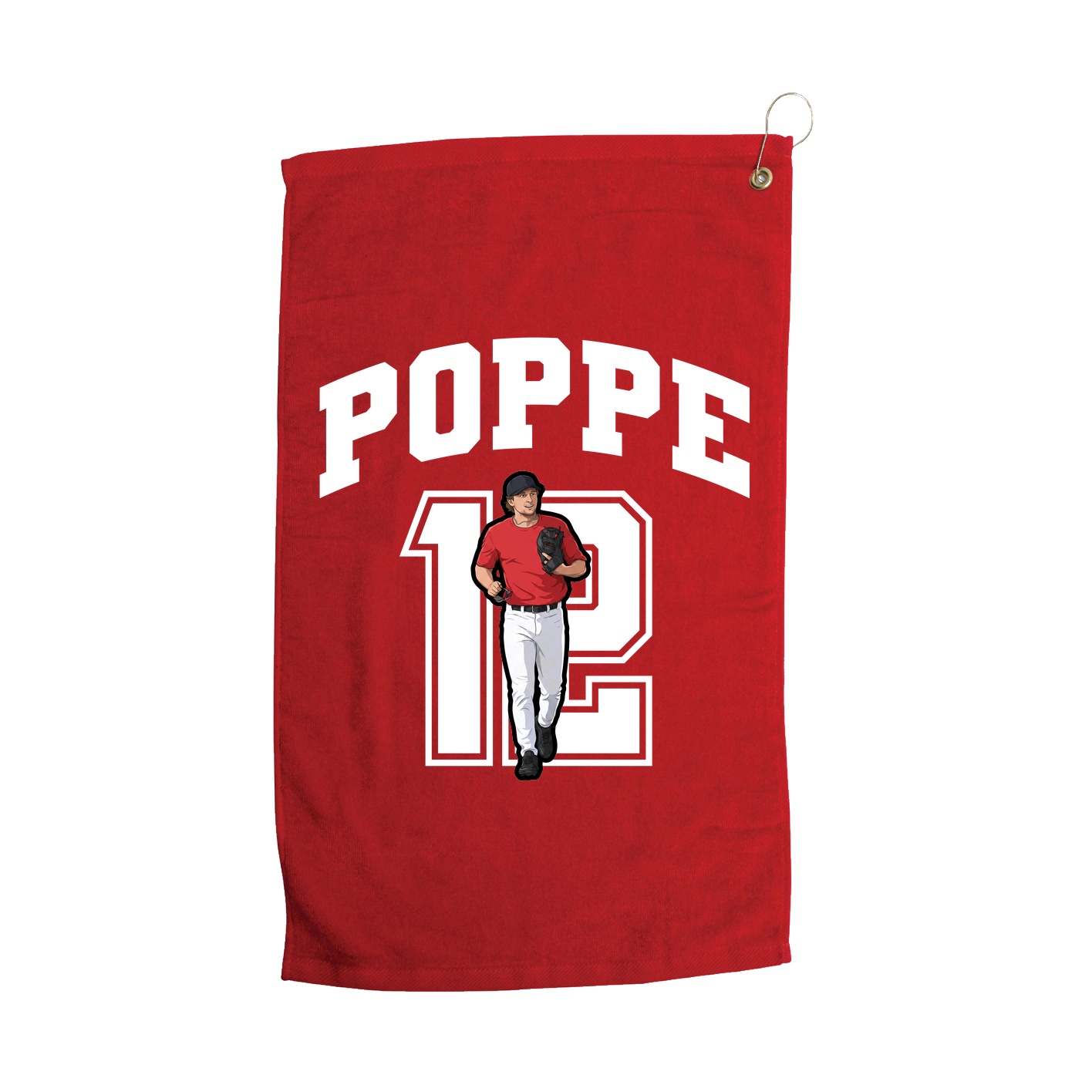 Golf Towel — Number in Red