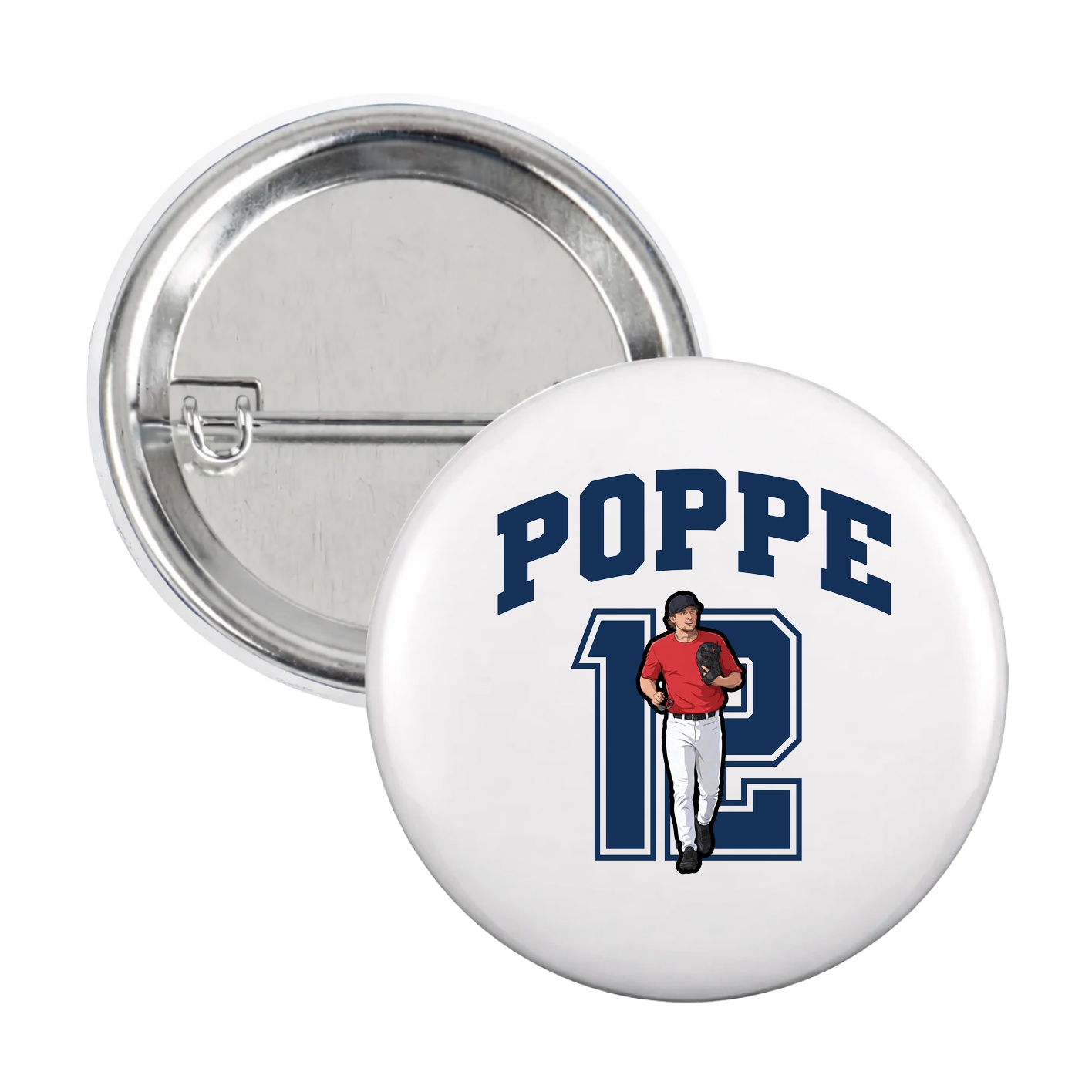 Game Day Button — Number in White