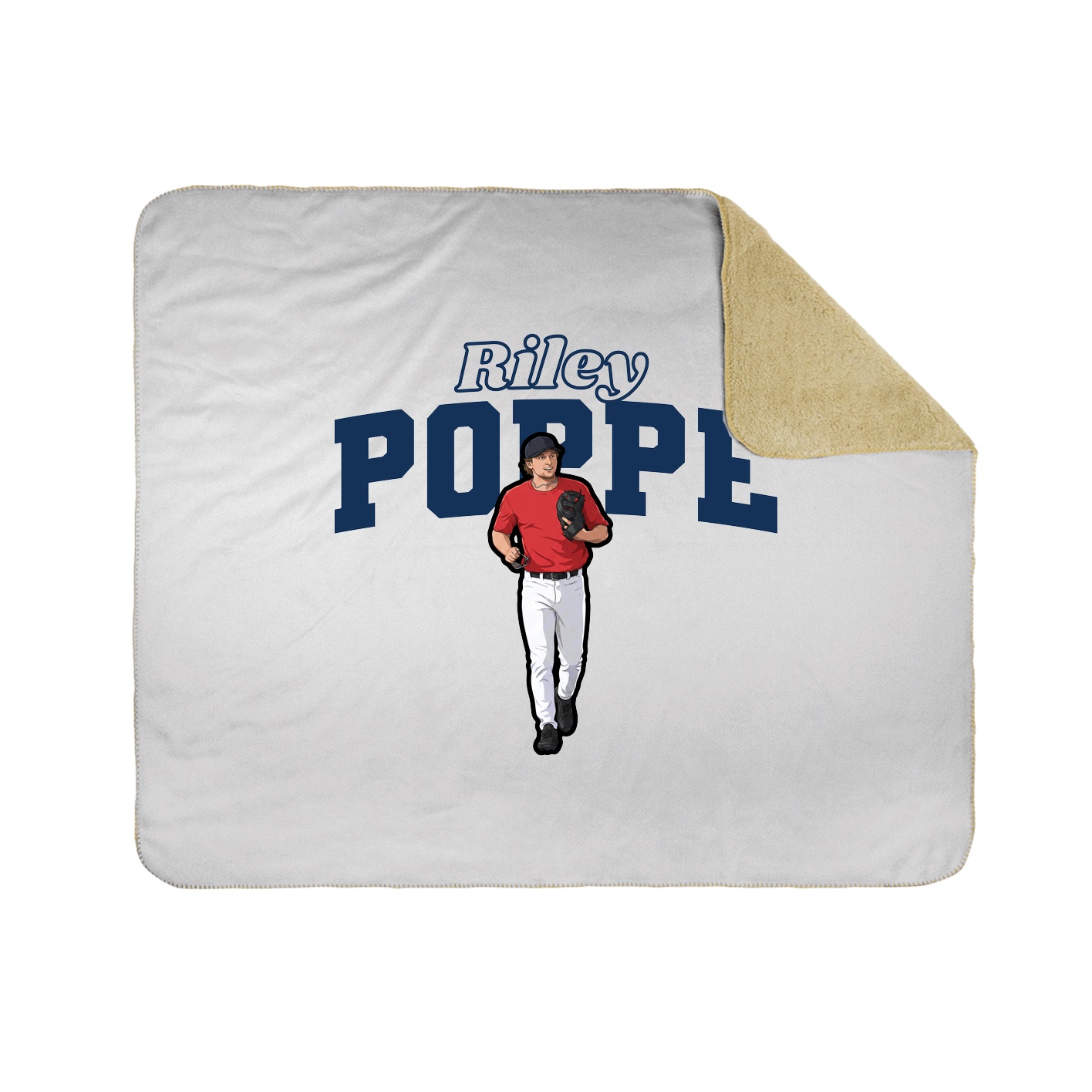 Throw Blanket — Name Arch in White