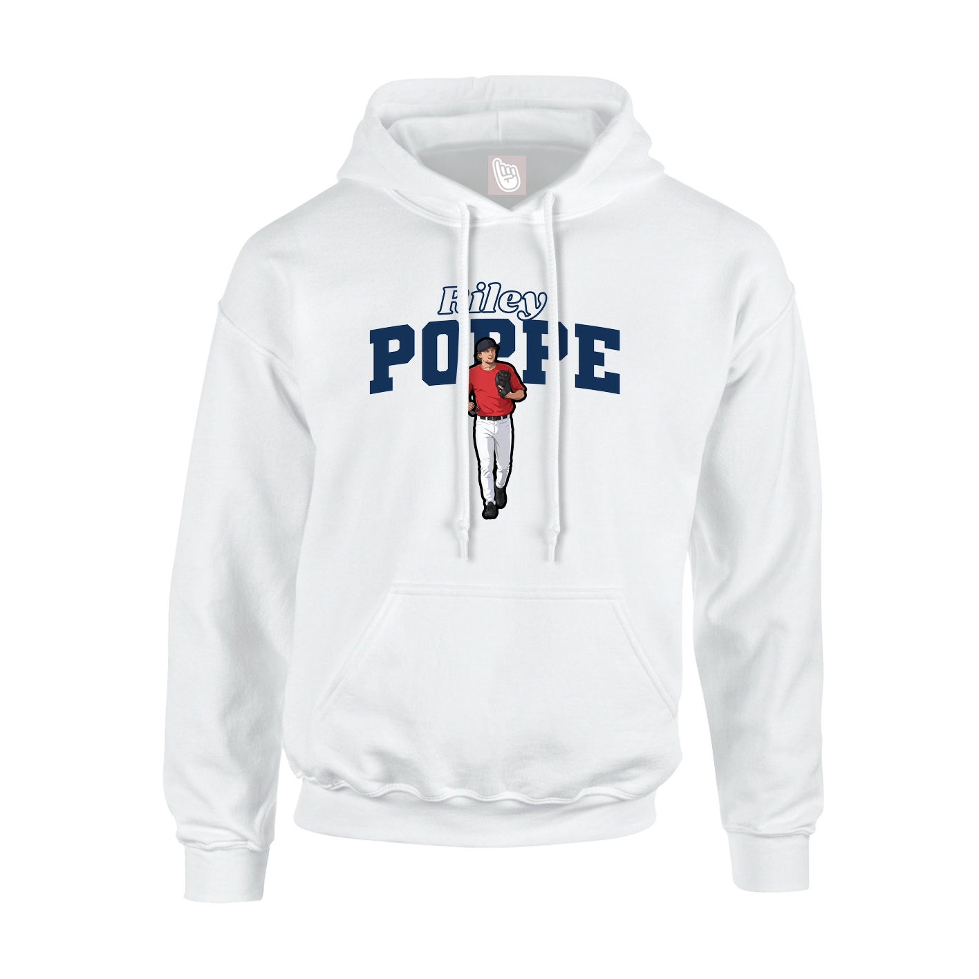 Hoodie — Name Arch in White