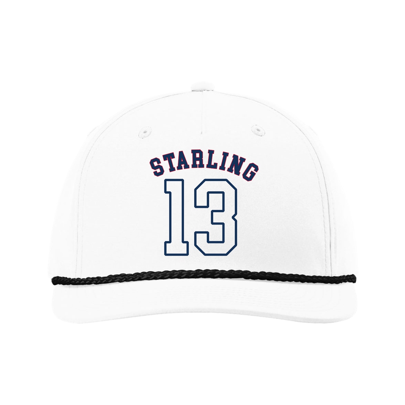 Five-Panel Classic Rope Cap — Shirsey Arch in White