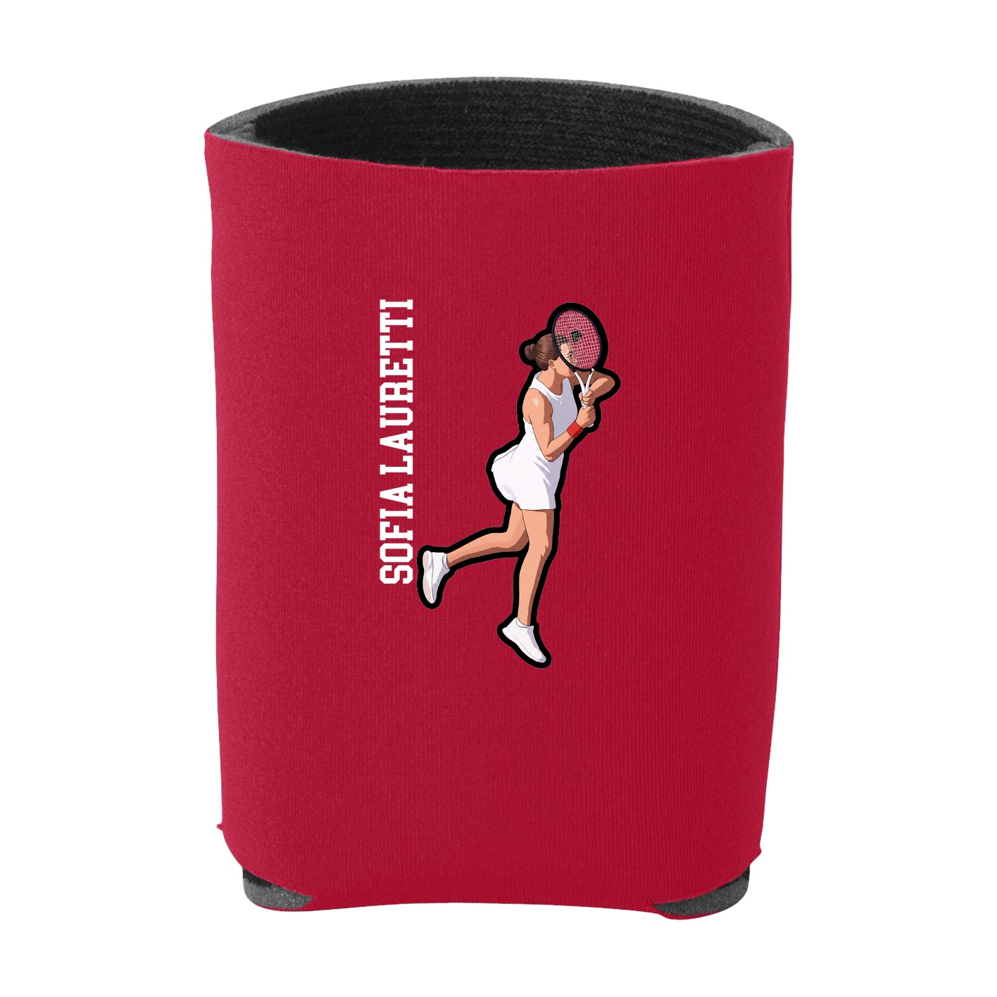 Can Holder — Name Vertical in Red