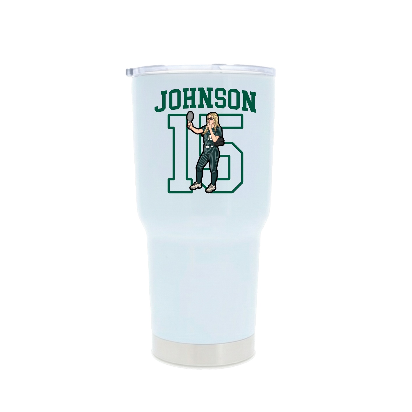 30oz Stainless Steel Tumbler — Shirsey in White