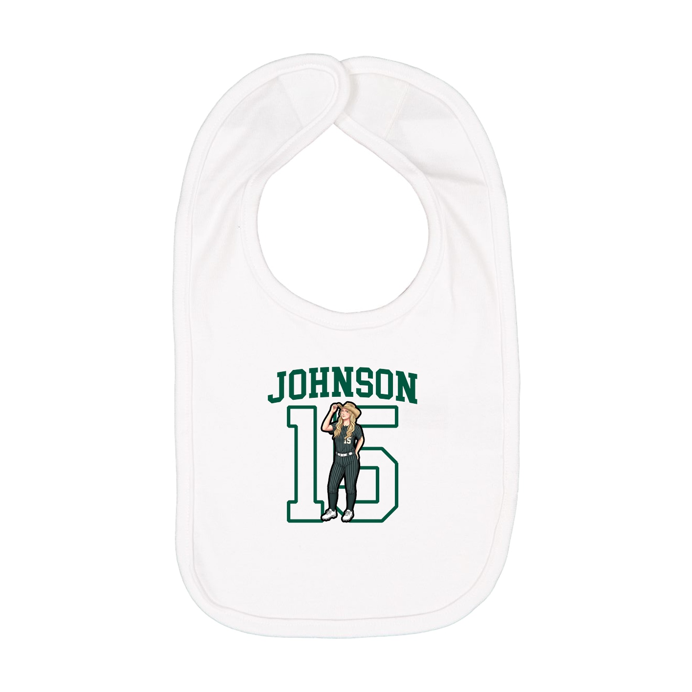 Infant Bib — Shirsey in White