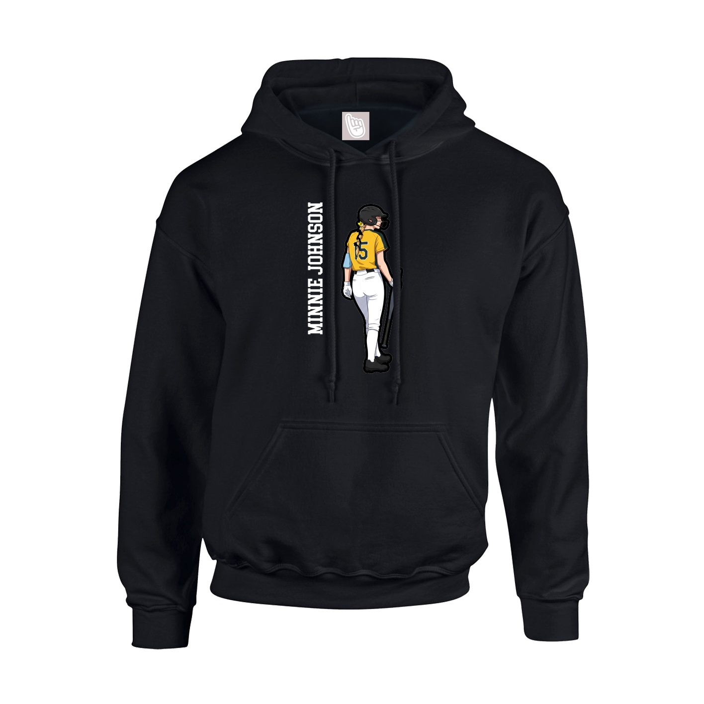 Hoodie — Name Vertical in Black