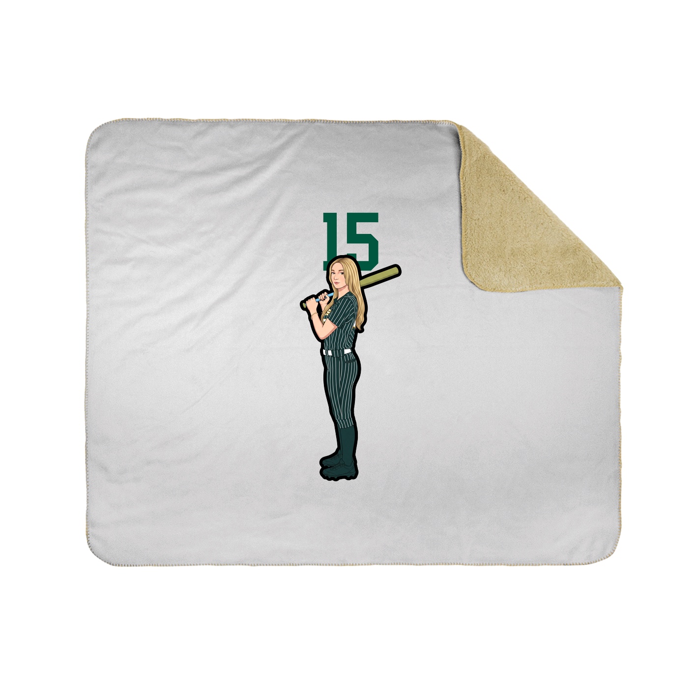 Throw Blanket — Number Top in White