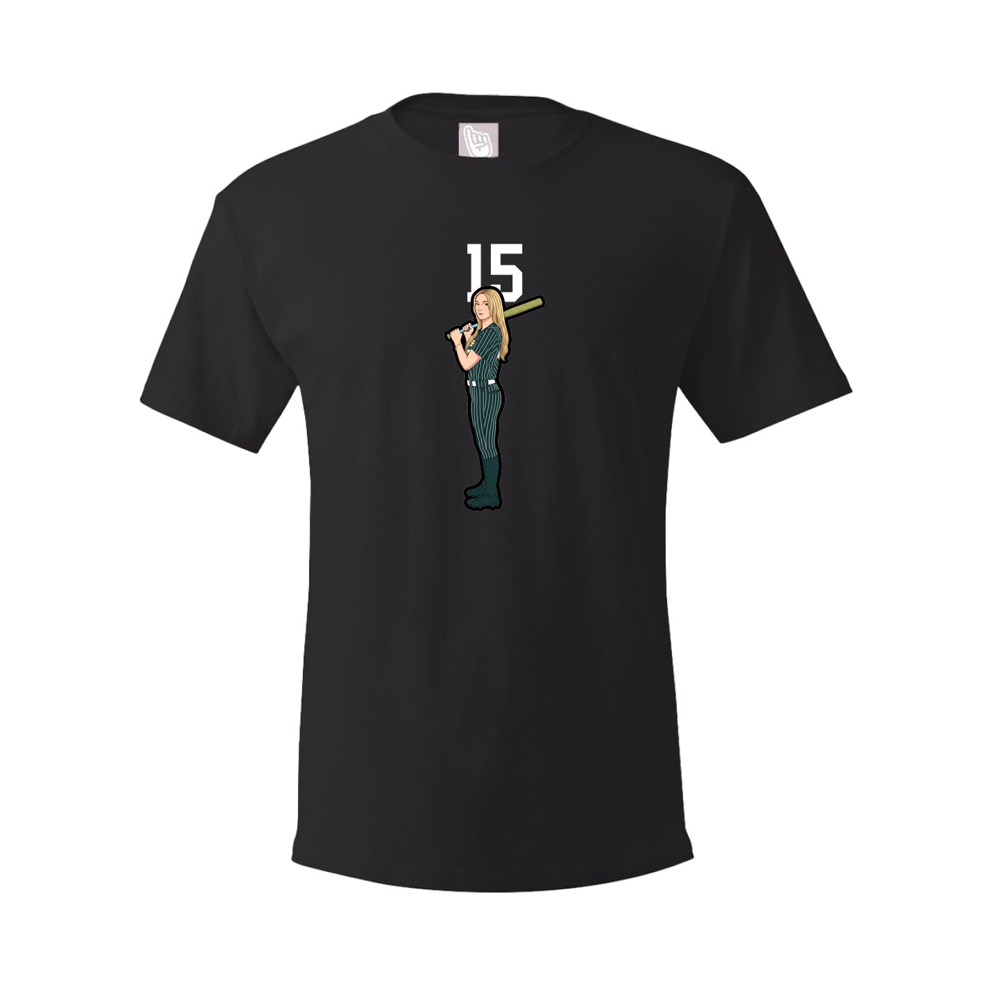 Youth Tee — Number Top in Black
