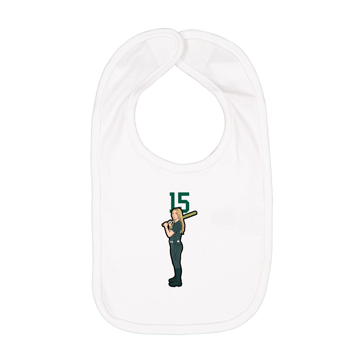 Infant Bib — Number Top in White