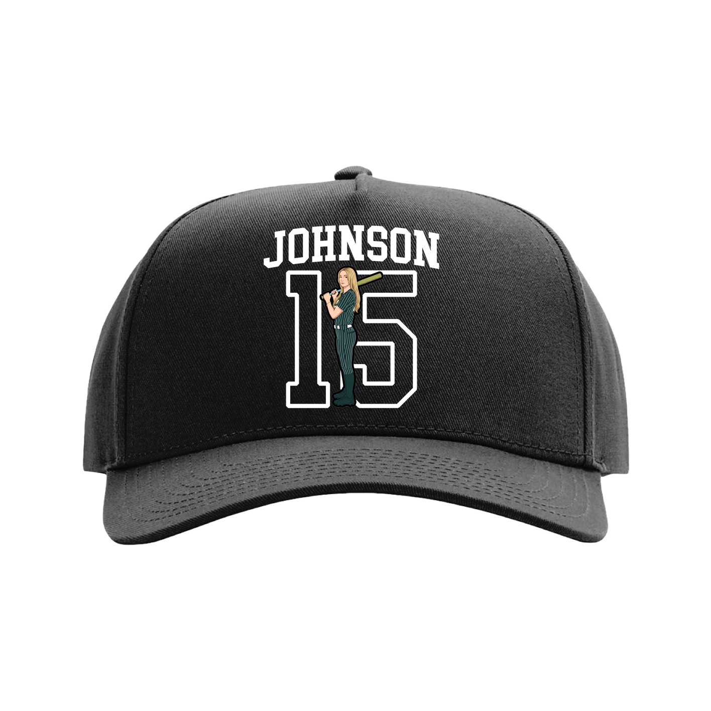 Full Fabric Five-Panel Champ Cap — Shirsey in Black