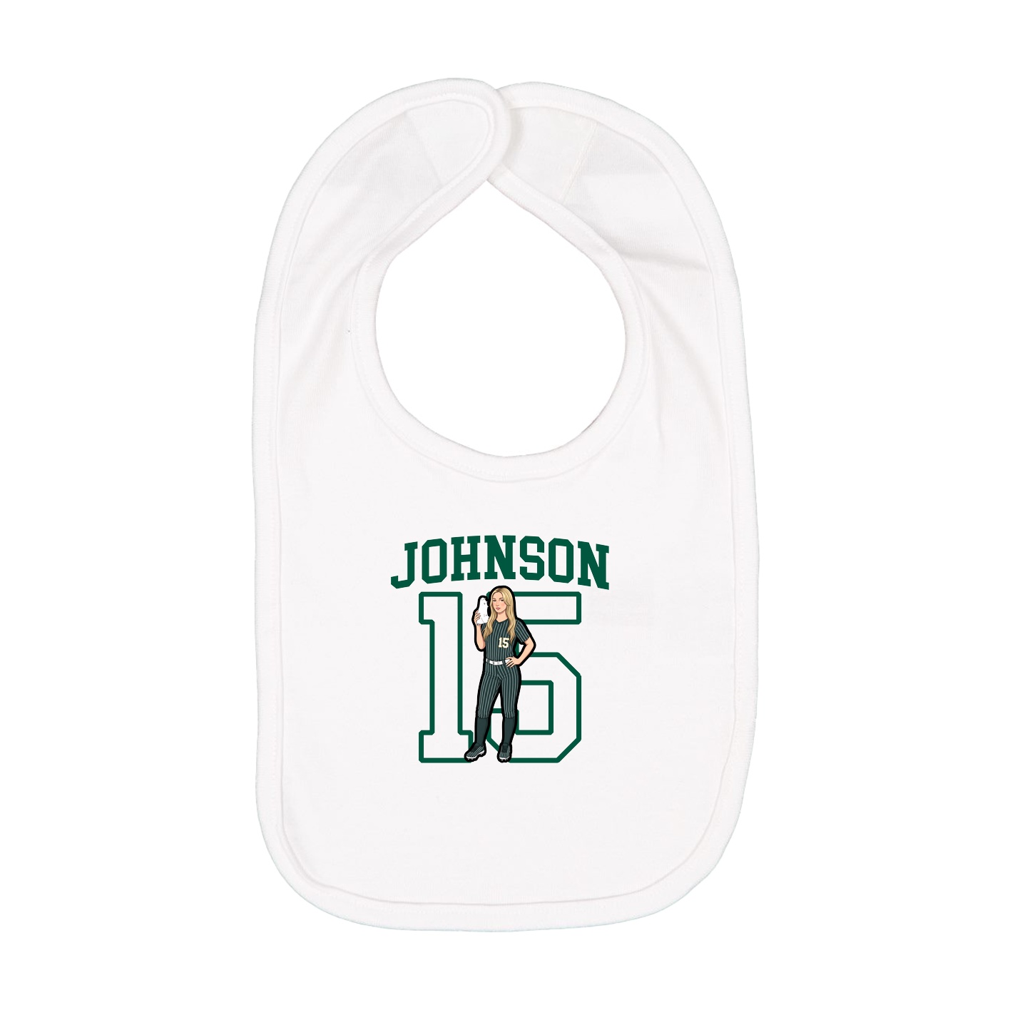 Infant Bib — Shirsey in White