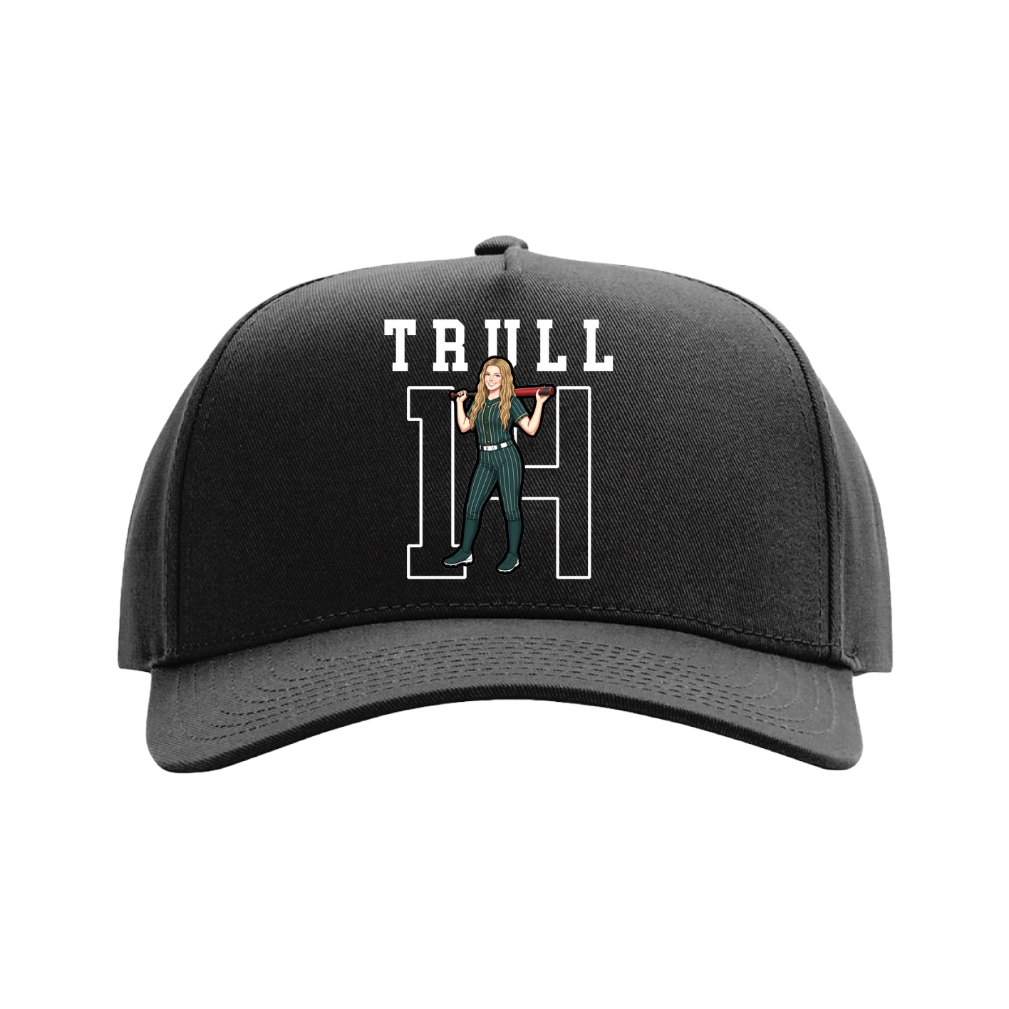 Full Fabric Five-Panel Champ Cap — Shirsey in Black