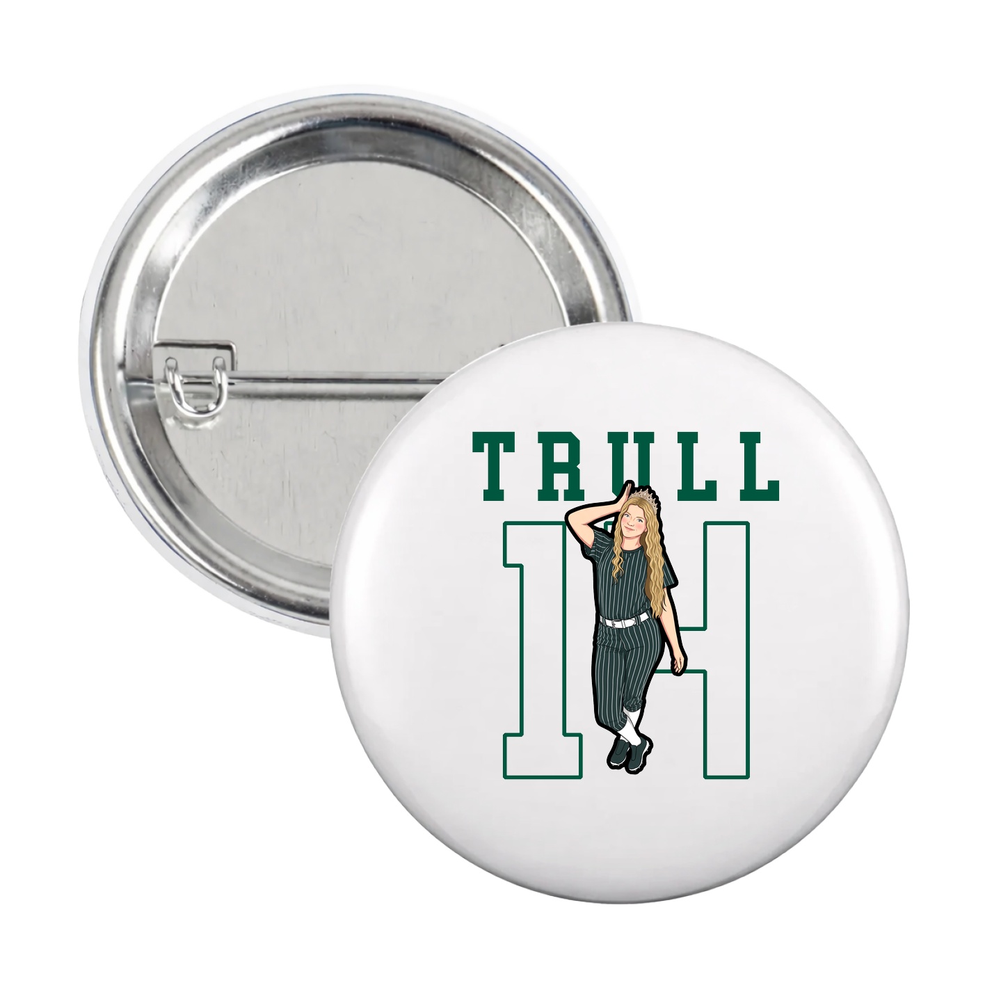 Game Day Button — Shirsey in White