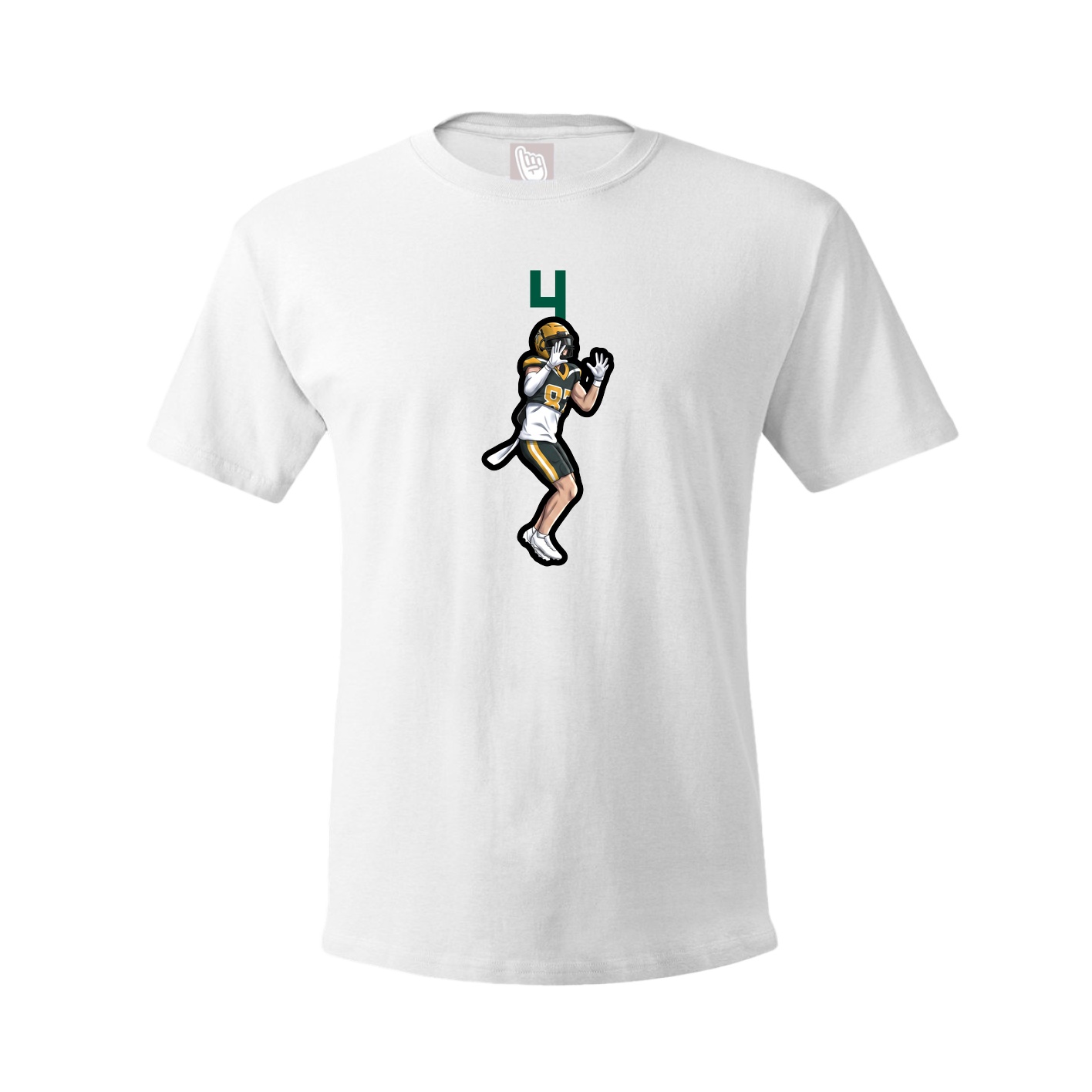 Youth Tee — Number Top in White