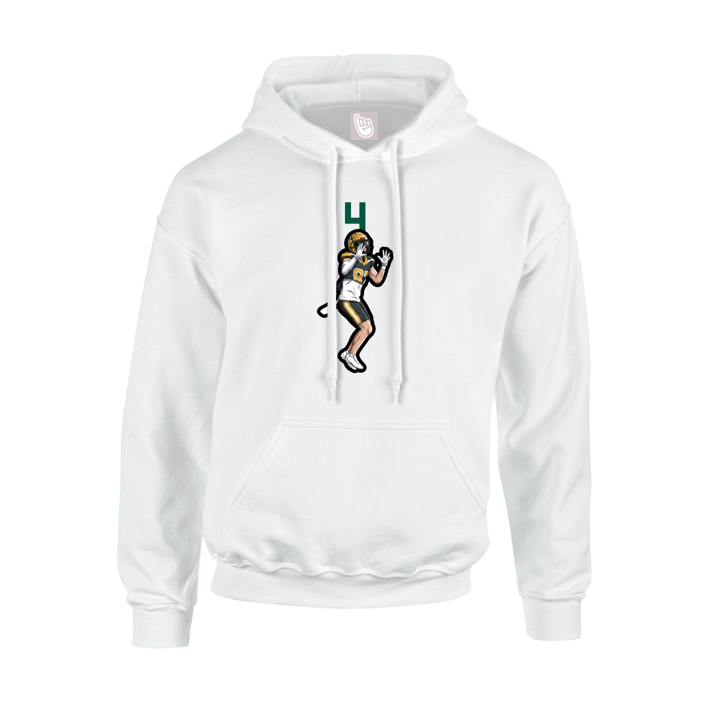 Hoodie — Number Top in White