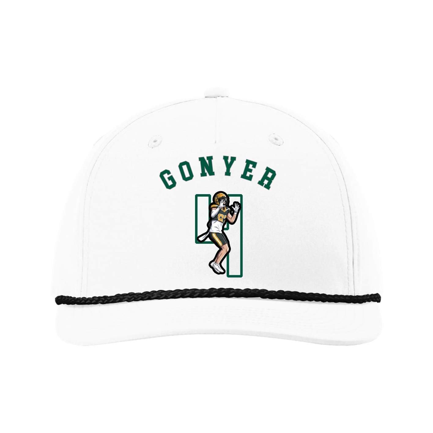 Five-Panel Classic Rope Cap — Shirsey Arch in White