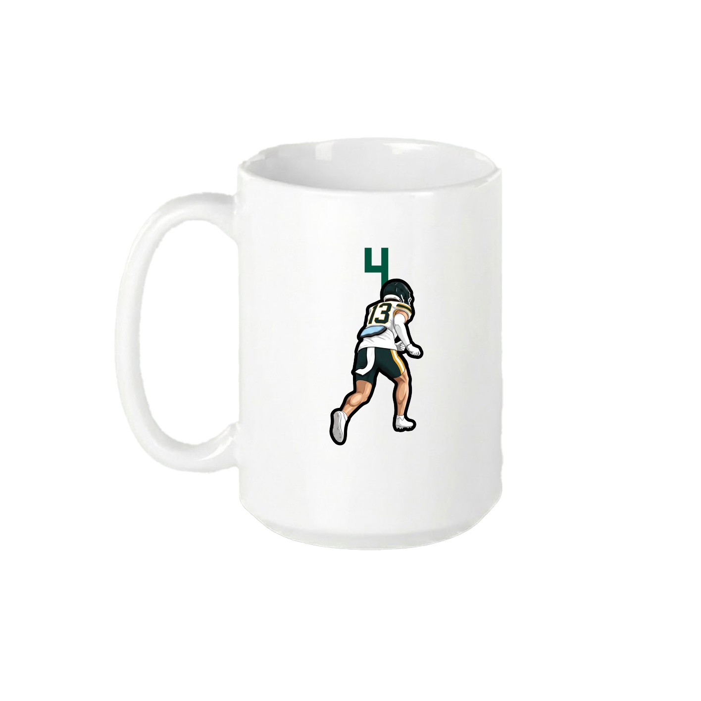 15oz Coffee Mug — Number Top in White