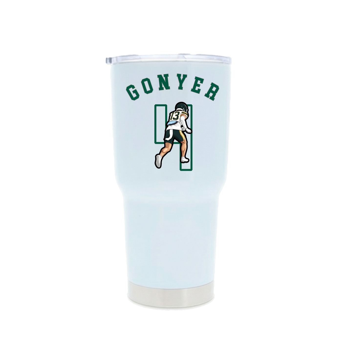 30oz Stainless Steel Tumbler — Shirsey Arch in White