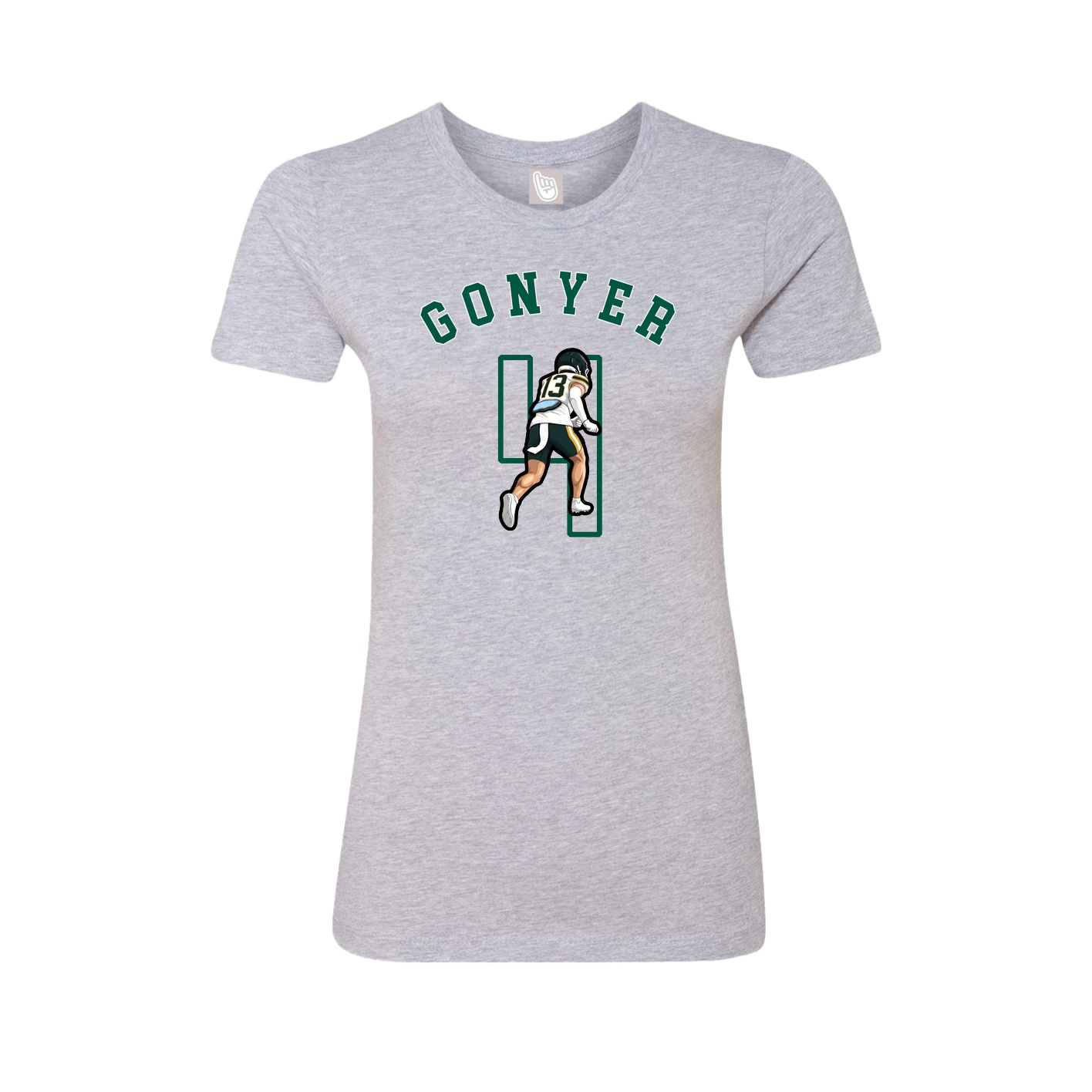 Fitted Women's Tee — Shirsey Arch in Grey