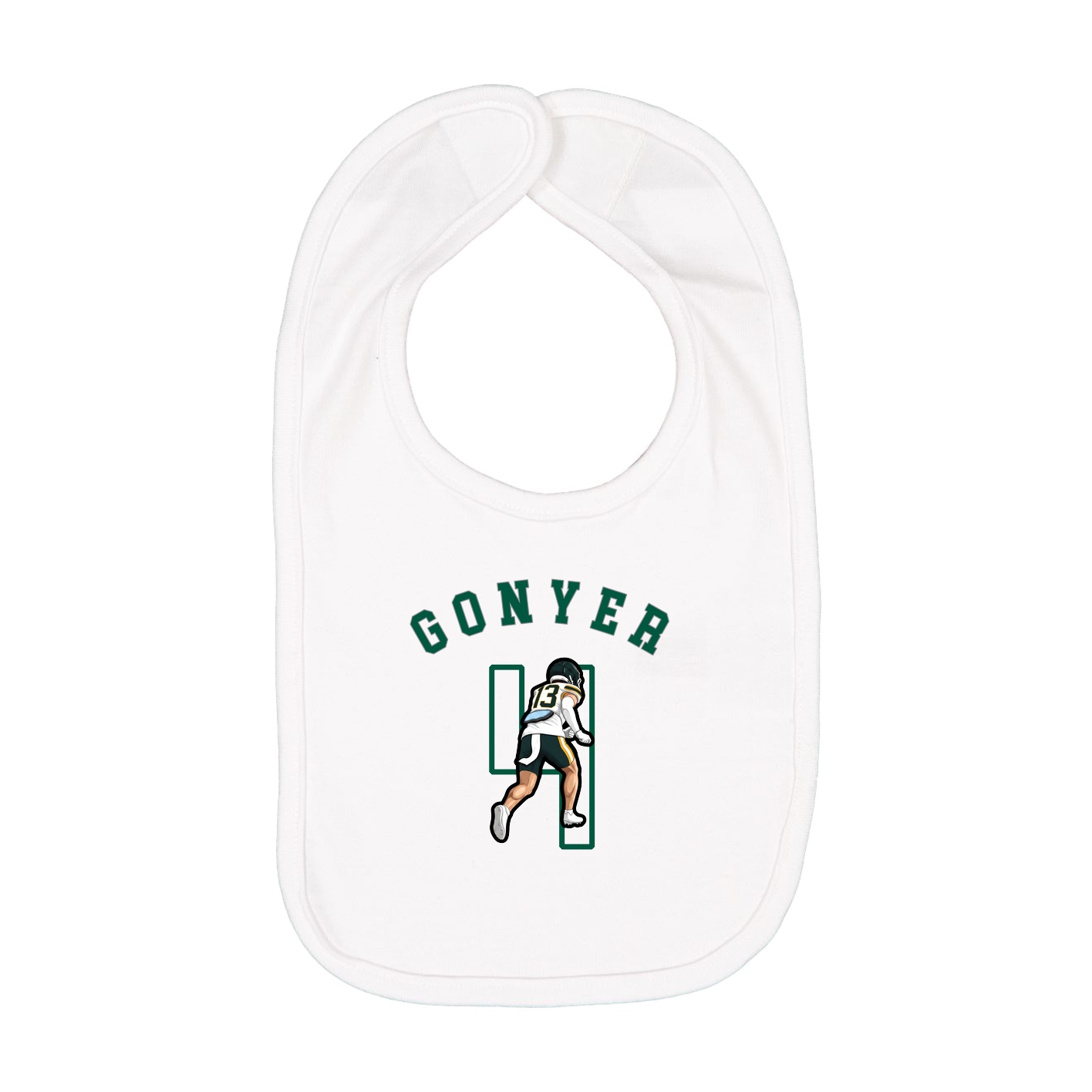Infant Bib — Shirsey Arch in White