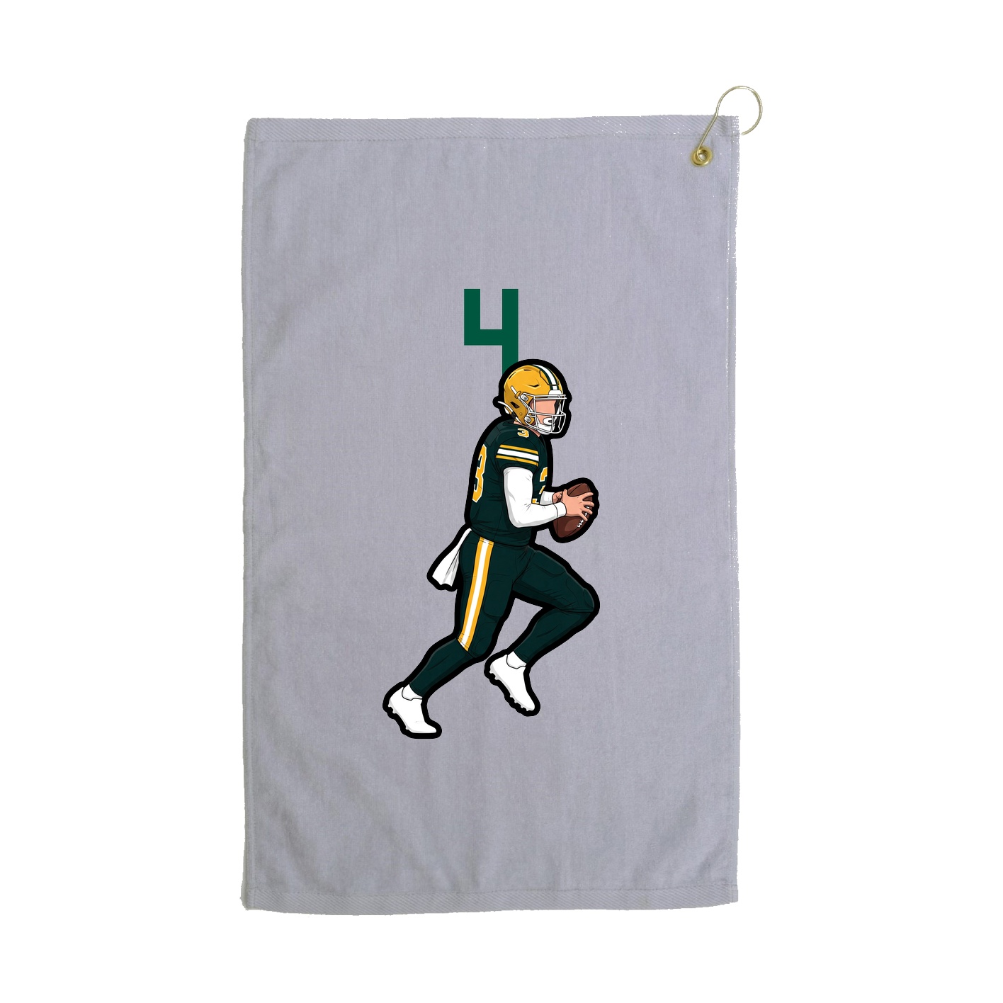 Golf Towel — Number Top in Grey