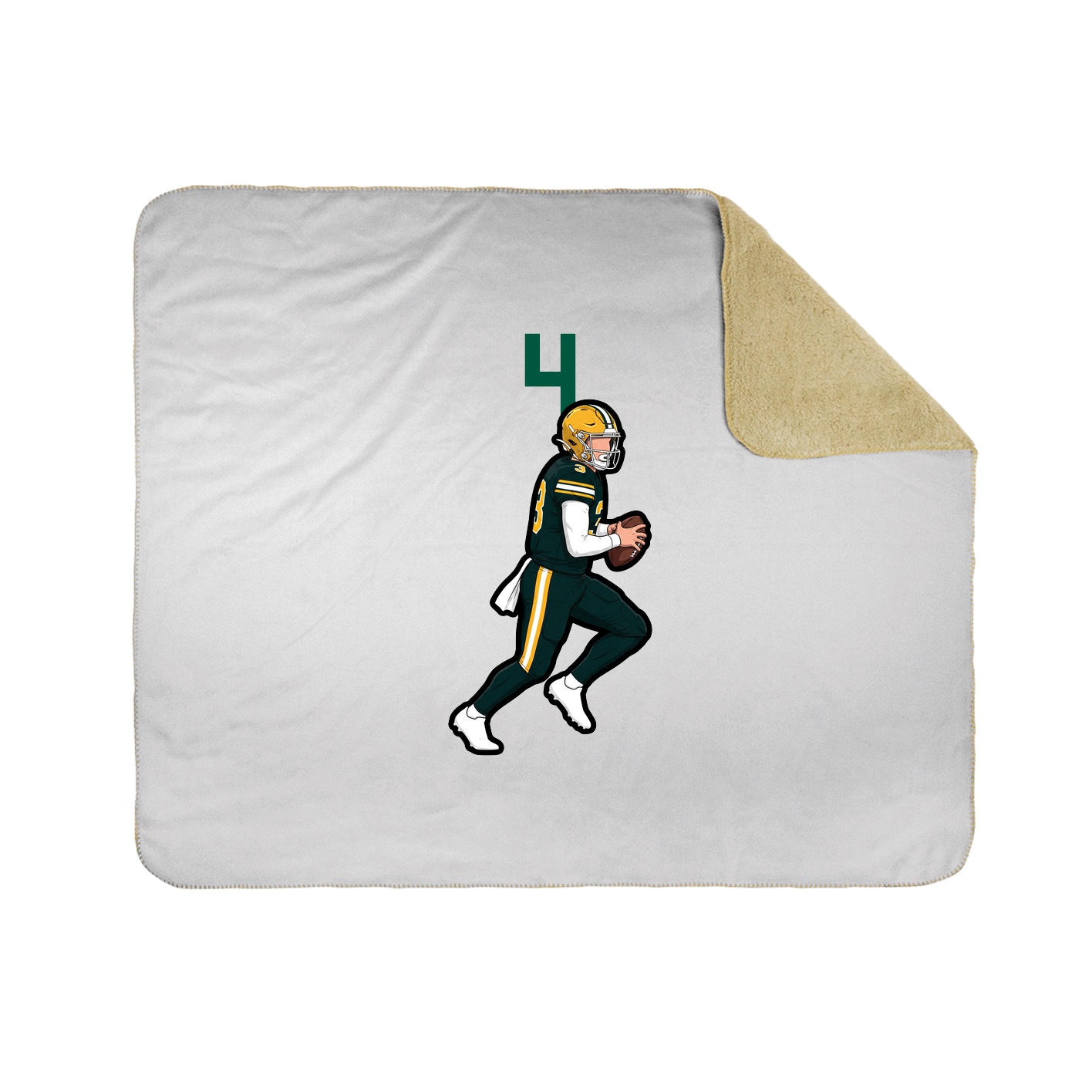 Throw Blanket — Number Top in White