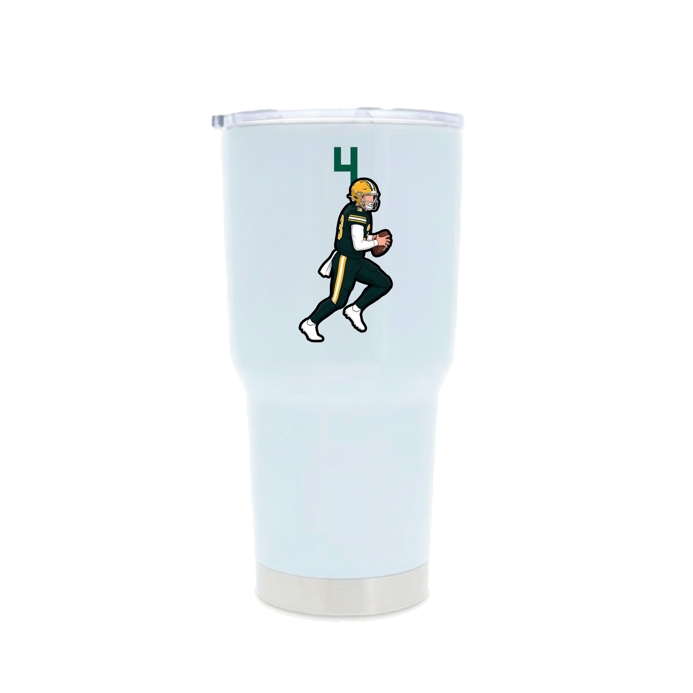 30oz Stainless Steel Tumbler — Number Top in White