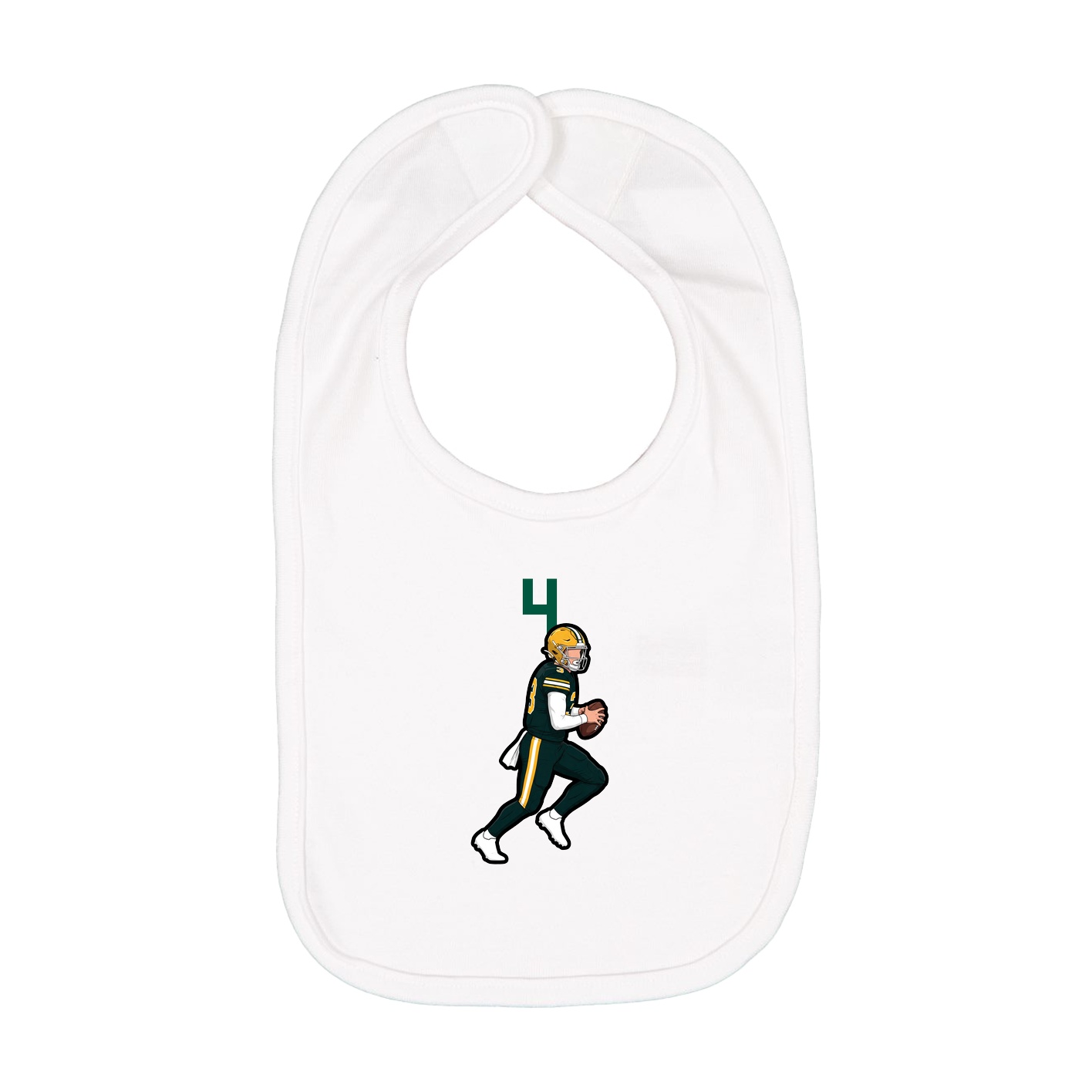 Infant Bib — Number Top in White