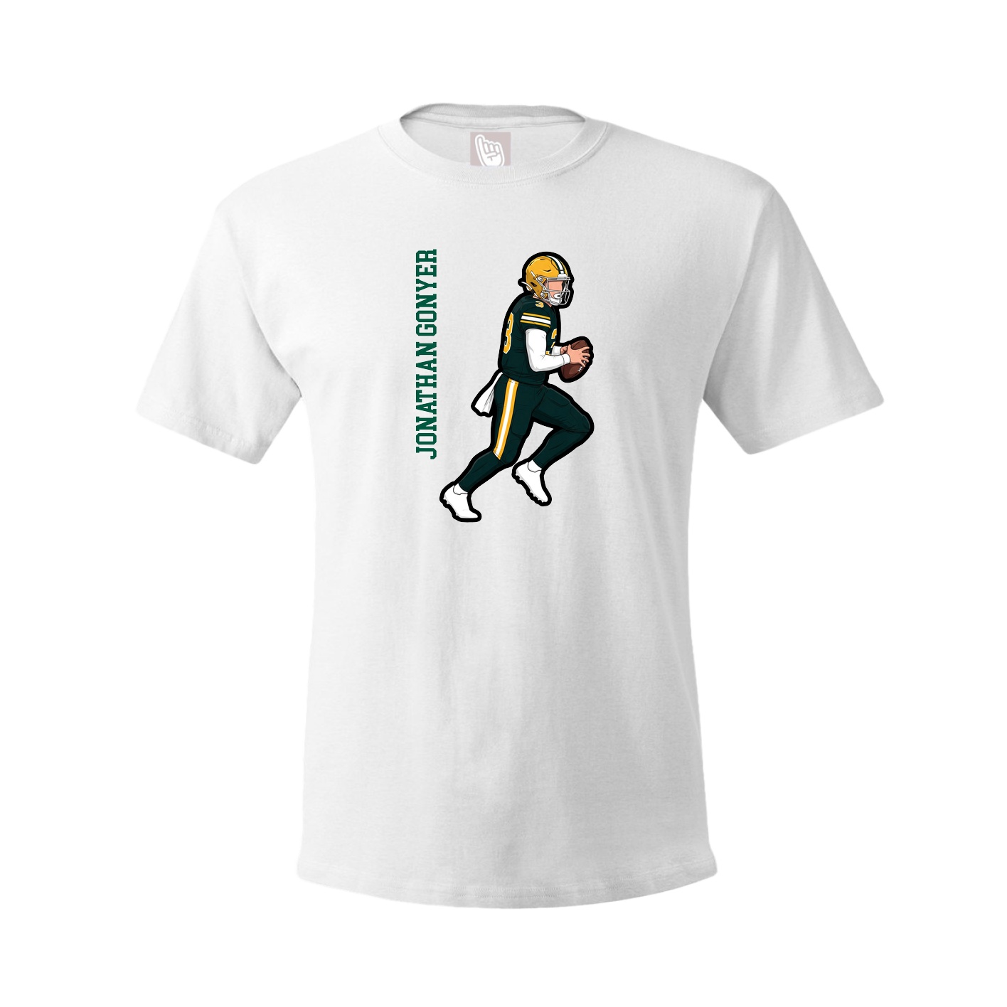 Tee — Name Vertical in White