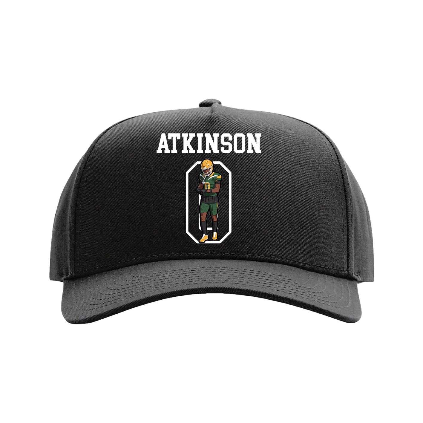 Full Fabric Five-Panel Champ Cap — Shirsey in Black