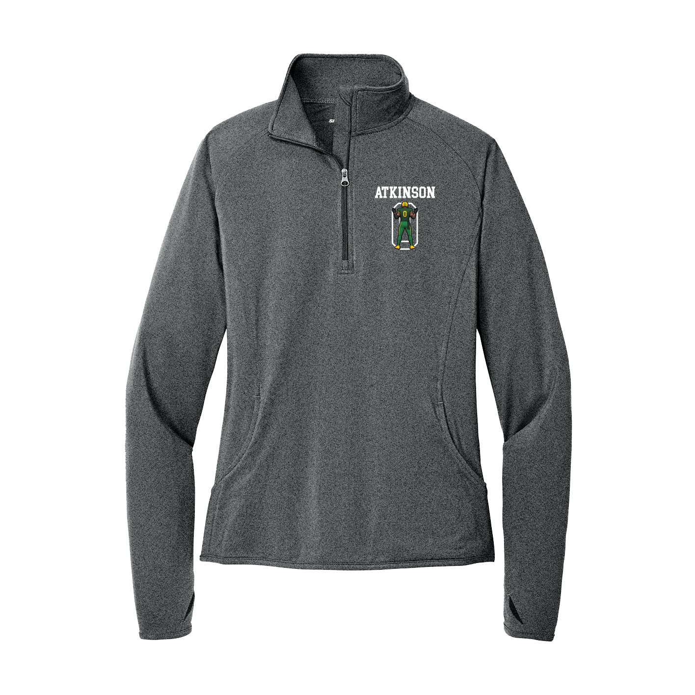 Women's Q-Zip Pullover — Shirsey in Grey