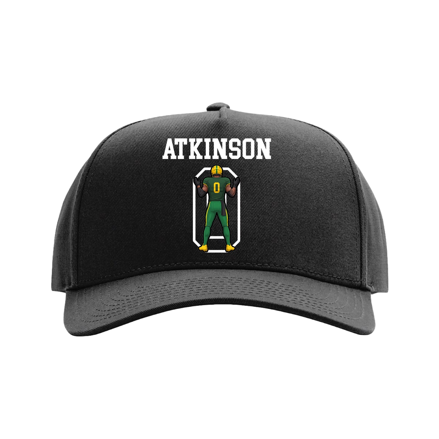 Full Fabric Five-Panel Champ Cap — Shirsey in Black