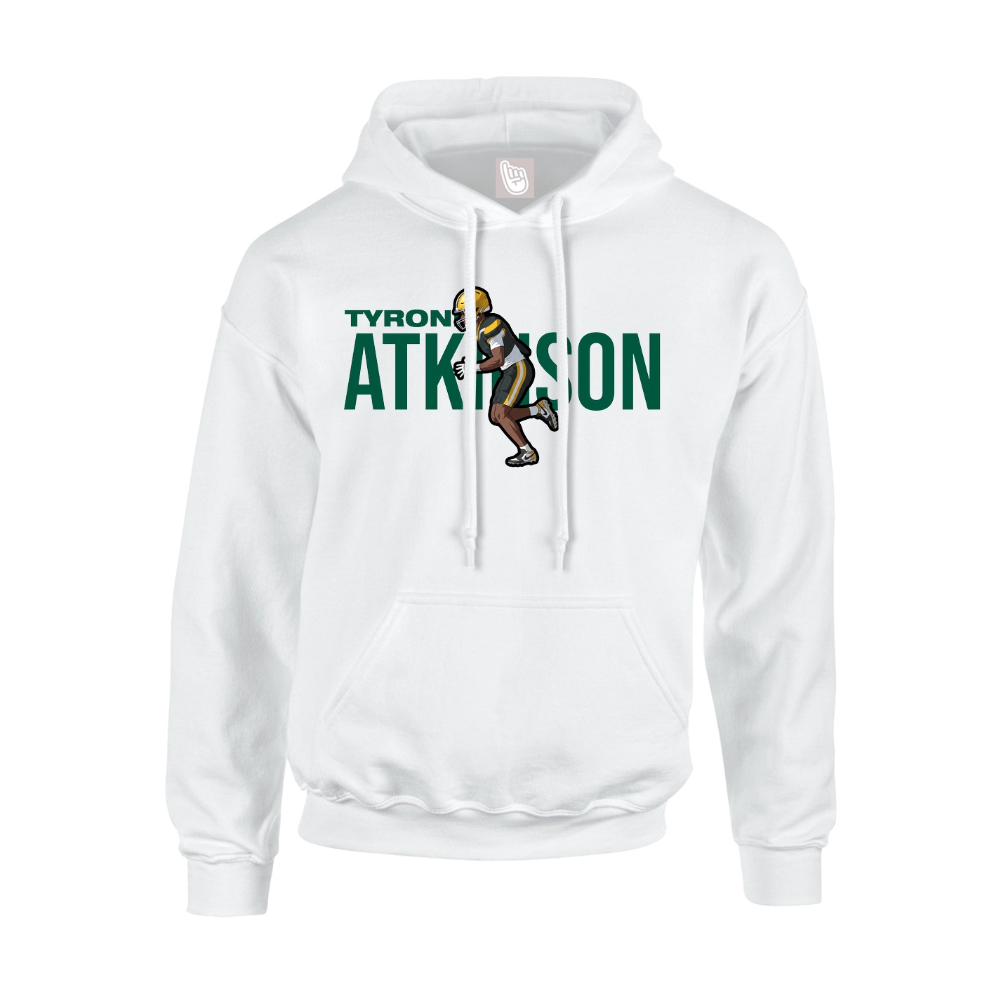Youth Hoodie — Player Name in White