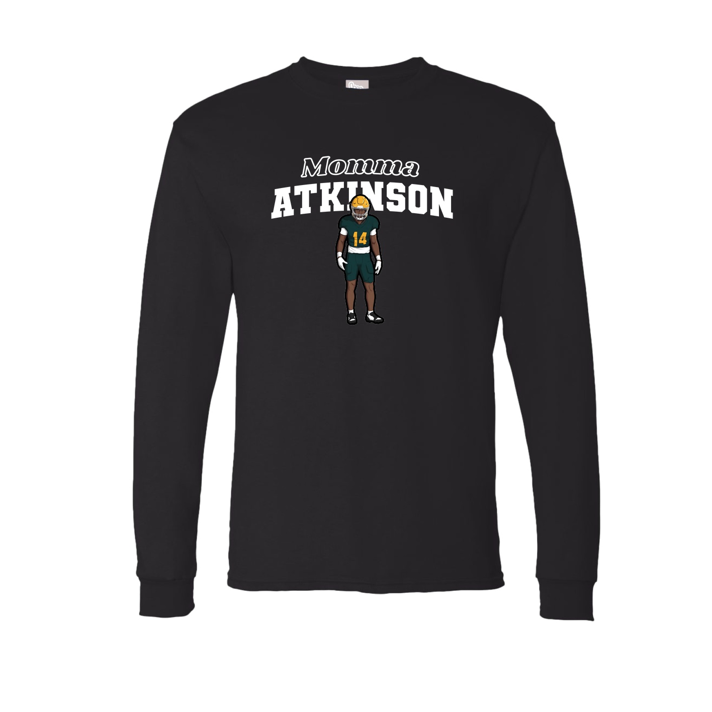 Long Sleeve Tee — Mothers Day Block in Black