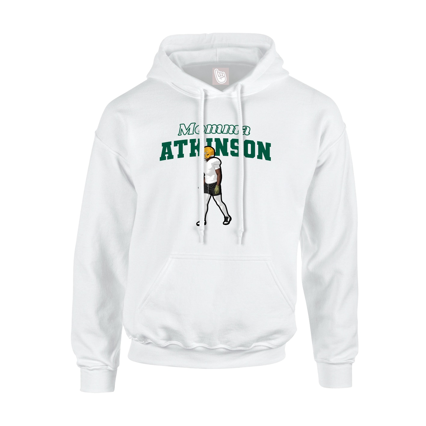 Youth Hoodie — Mothers Day Block in White