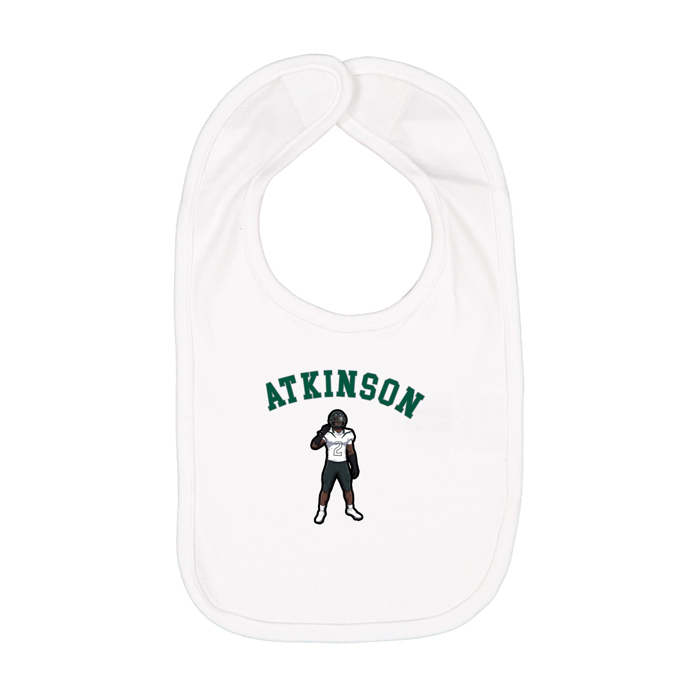 Infant Bib — Shirsey Arch in White