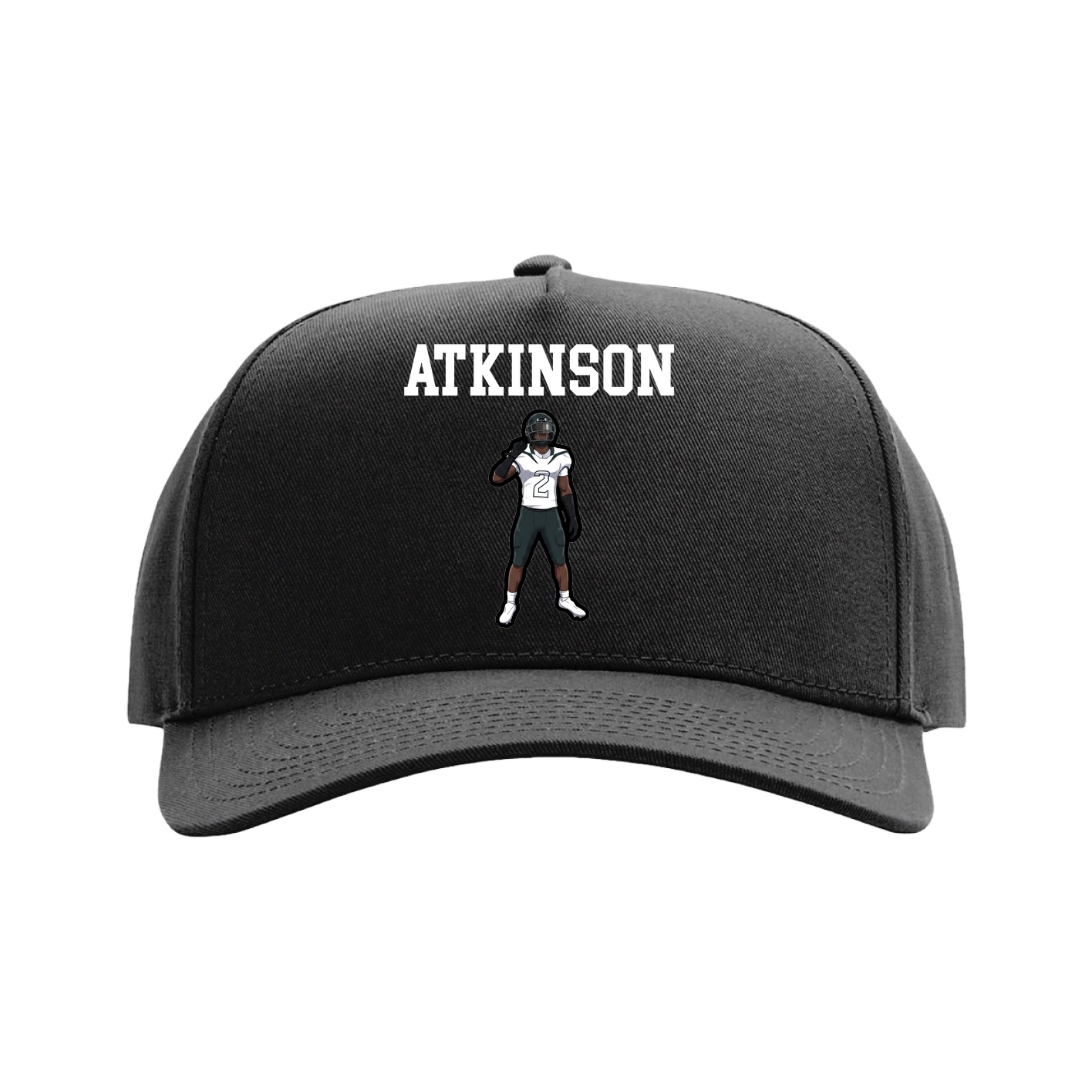Full Fabric Five-Panel Champ Cap — Shirsey in Black